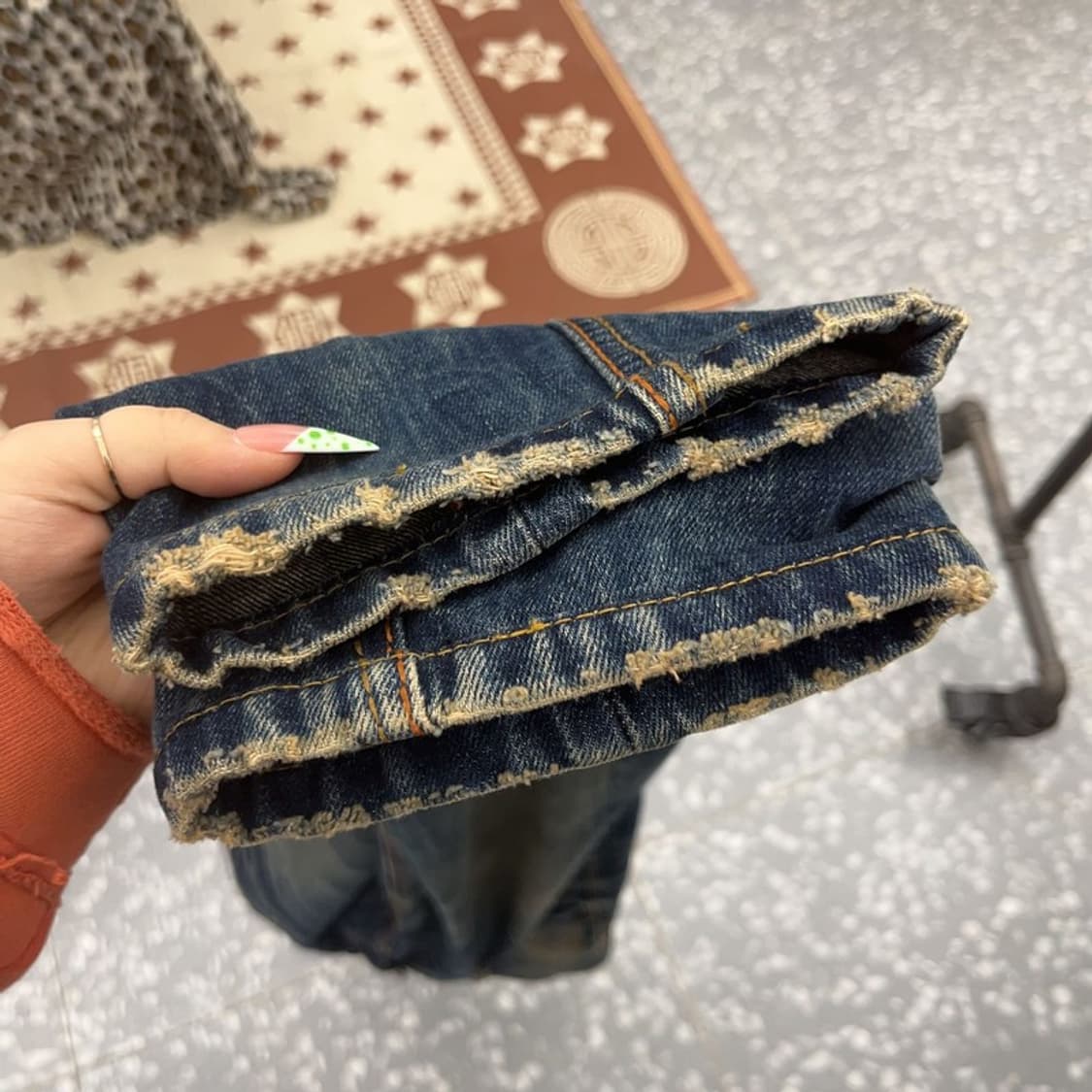 에비수  올드스쿨 키치 독수리자수 데님 청바지 30인치 C08875 상품이미지8