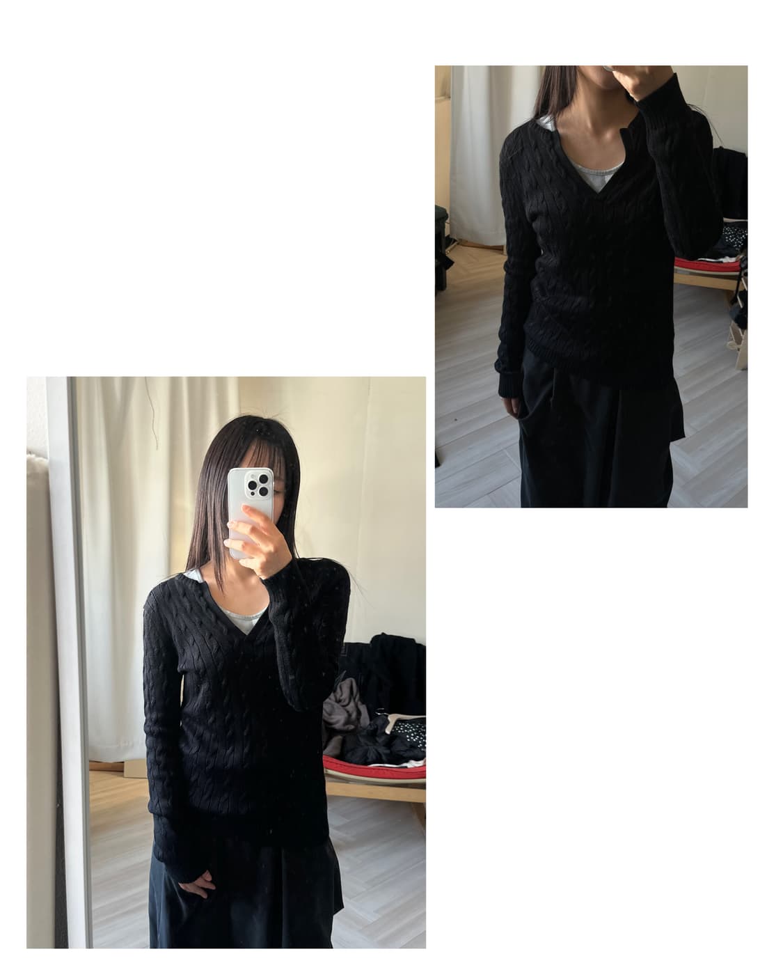 [LAUREN RALPH LAUREN] V neck cable knit 상품이미지2