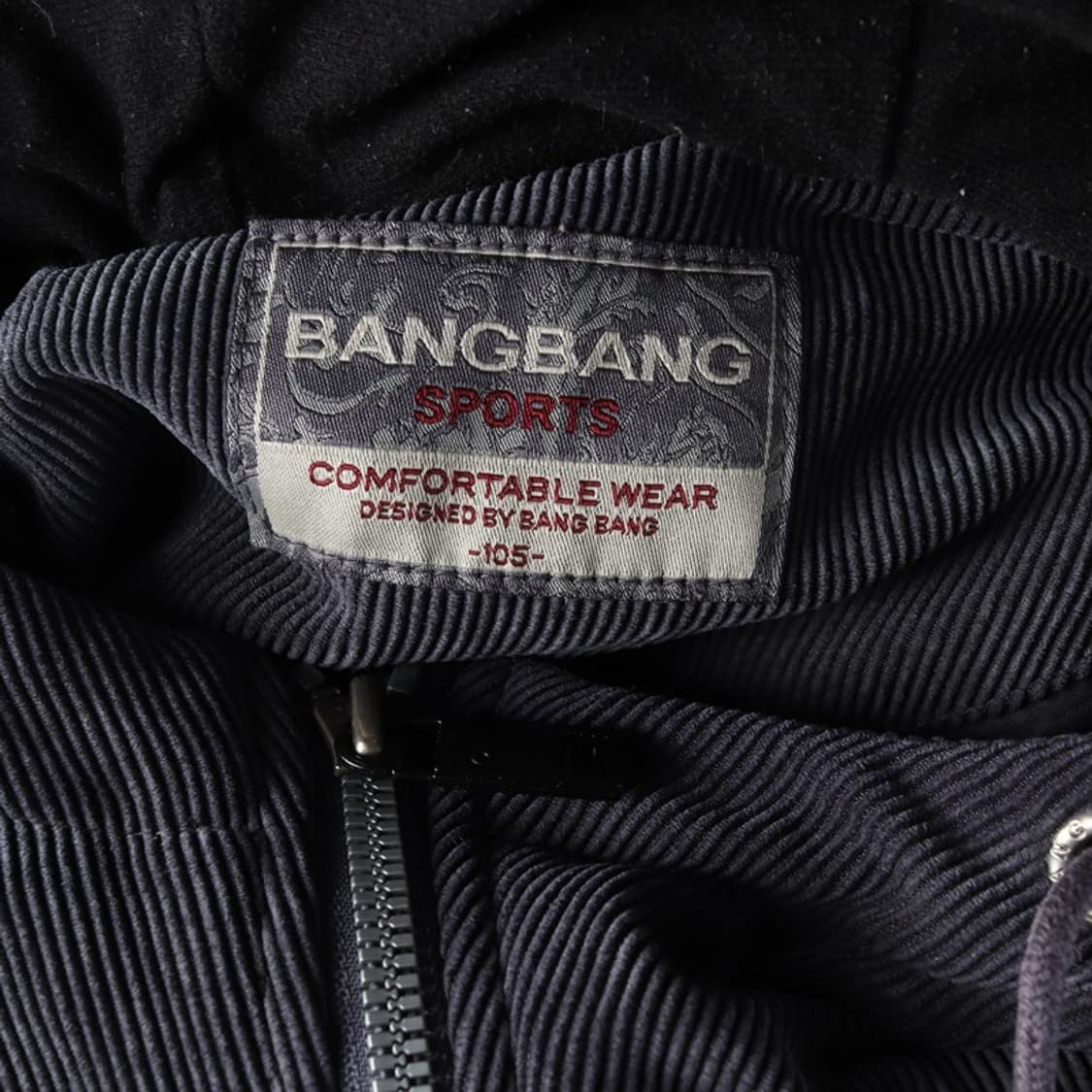 BangBang 스포츠 Y2K 배색 코듀로이 퀼팅 후드 점퍼 XL 상품이미지6