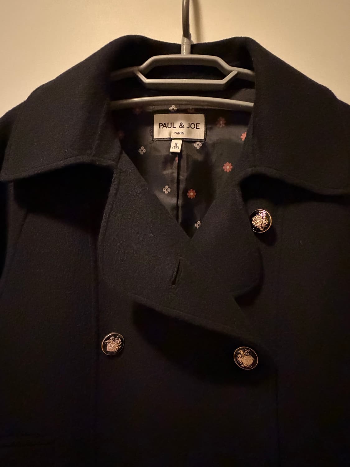 폴앤조 블랙 더블 피코트 S 상품이미지2