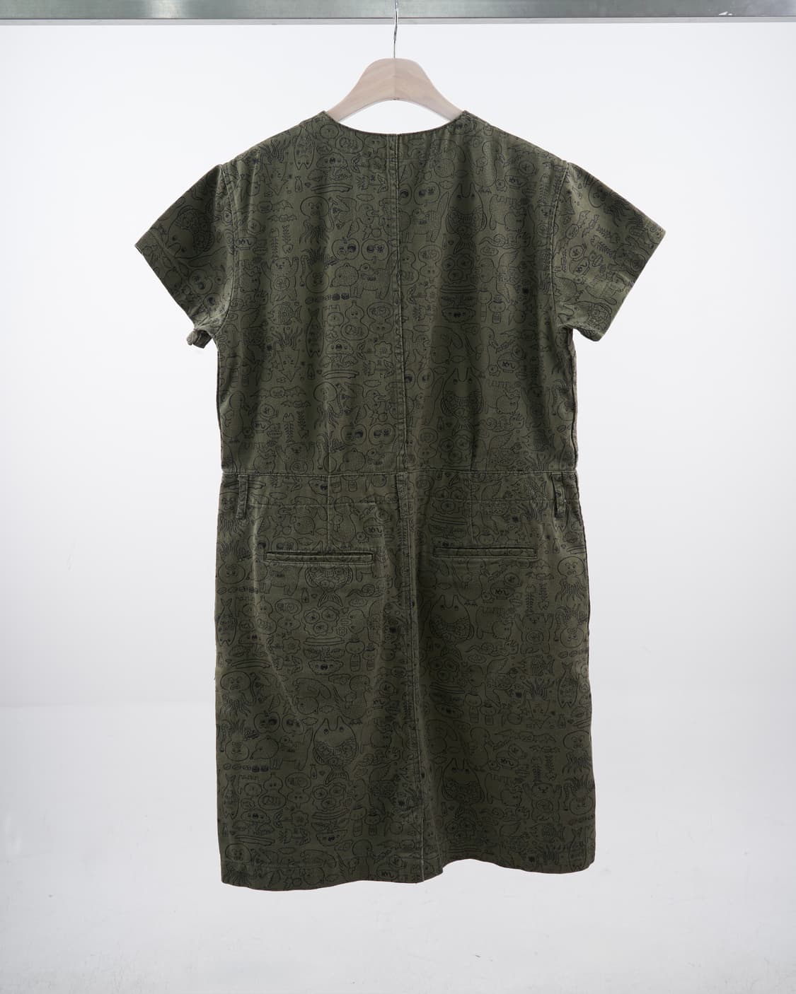 Ne-net 풀 패턴 포인트 포켓 원피스 상품이미지2