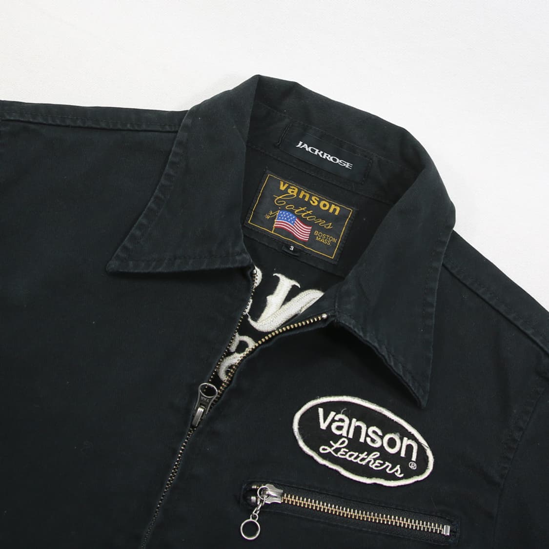 (착용컷) vanson x JACKROSE 스컬 자수 점프 수트 (3) 상품이미지4