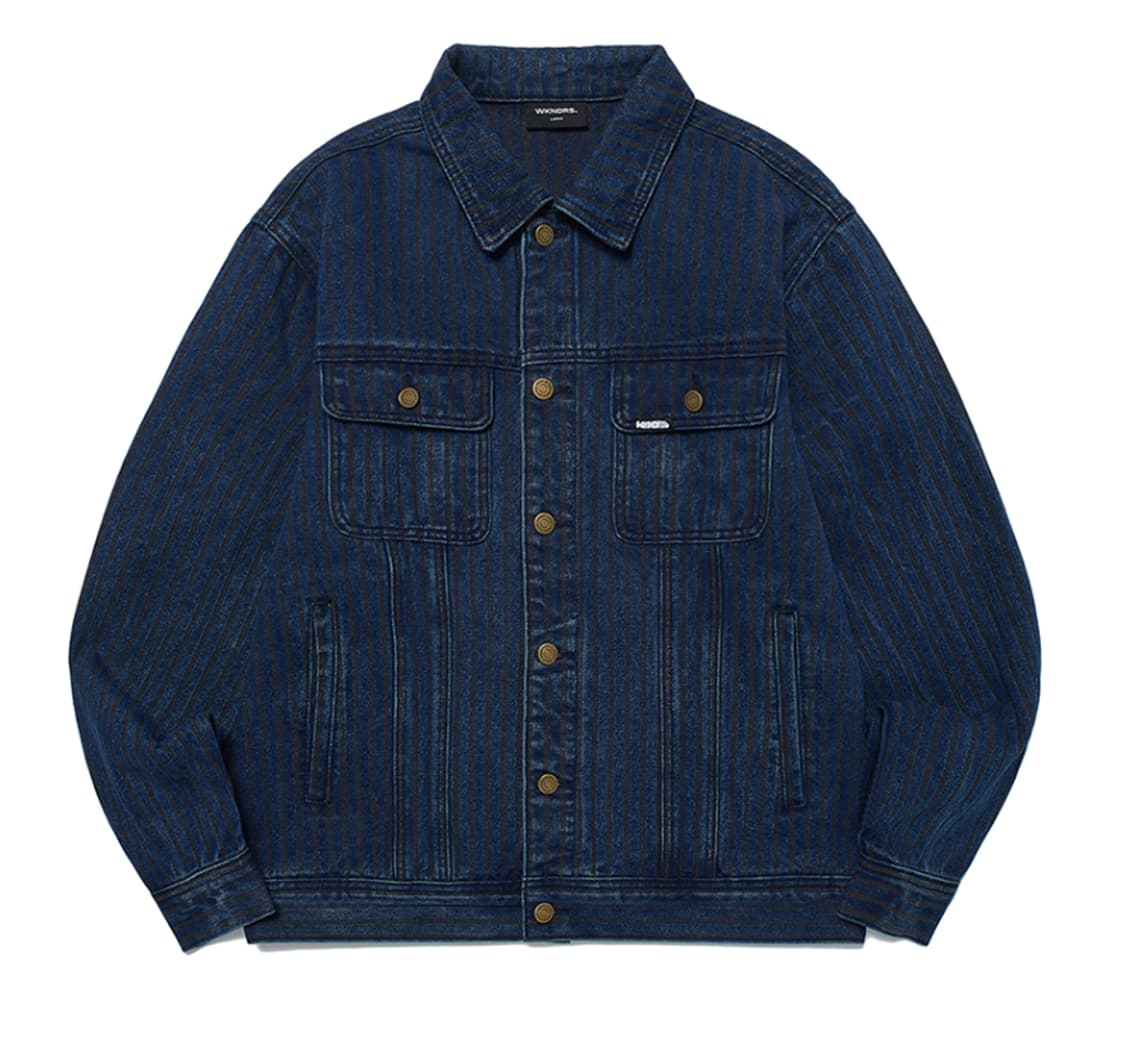 위캔더스 스트라이프 데님 트러커 자켓 상품이미지1