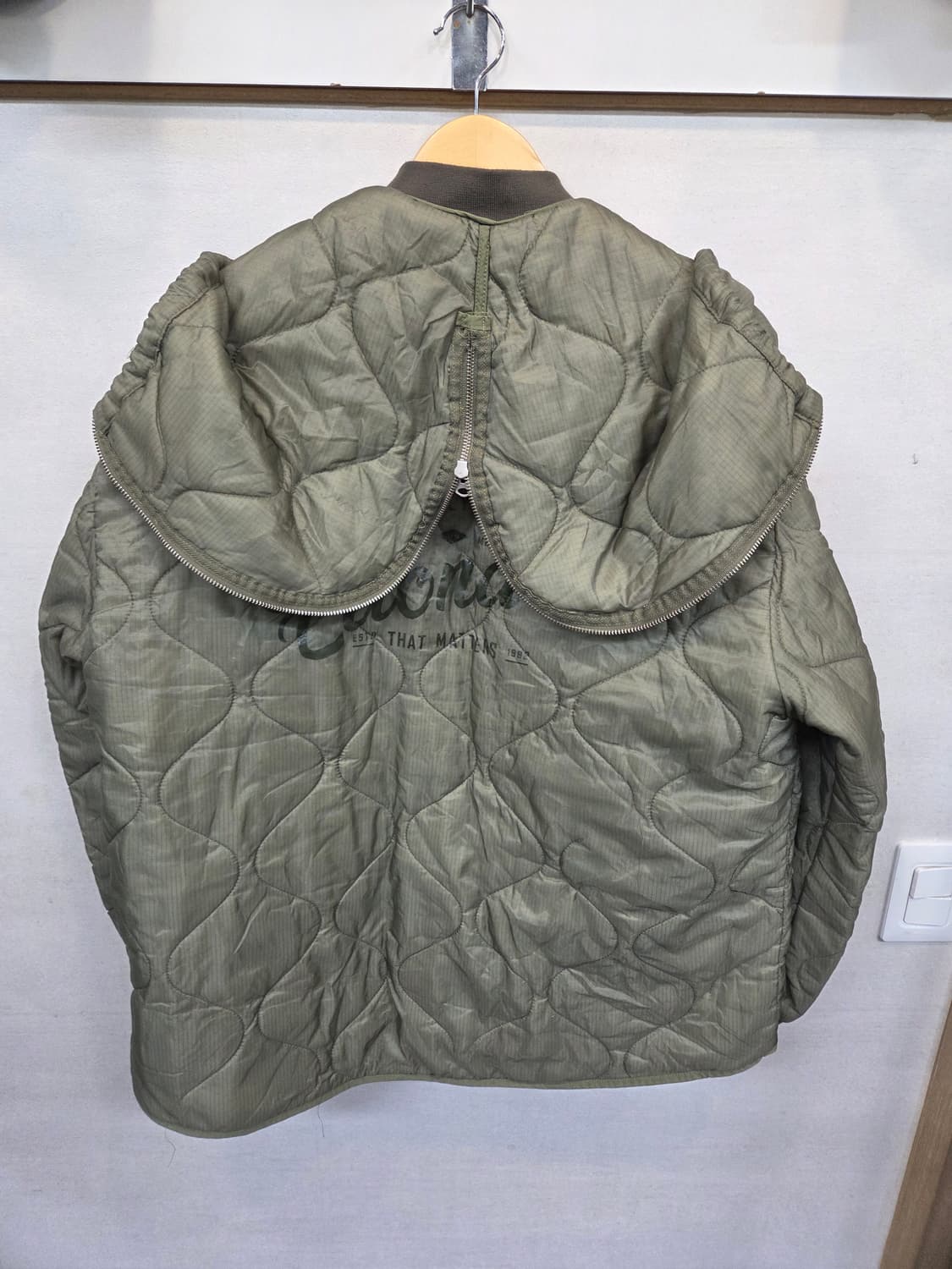 빈티지 퀄팅 깔깔이 누빔 후드자켓 xl 상품이미지4