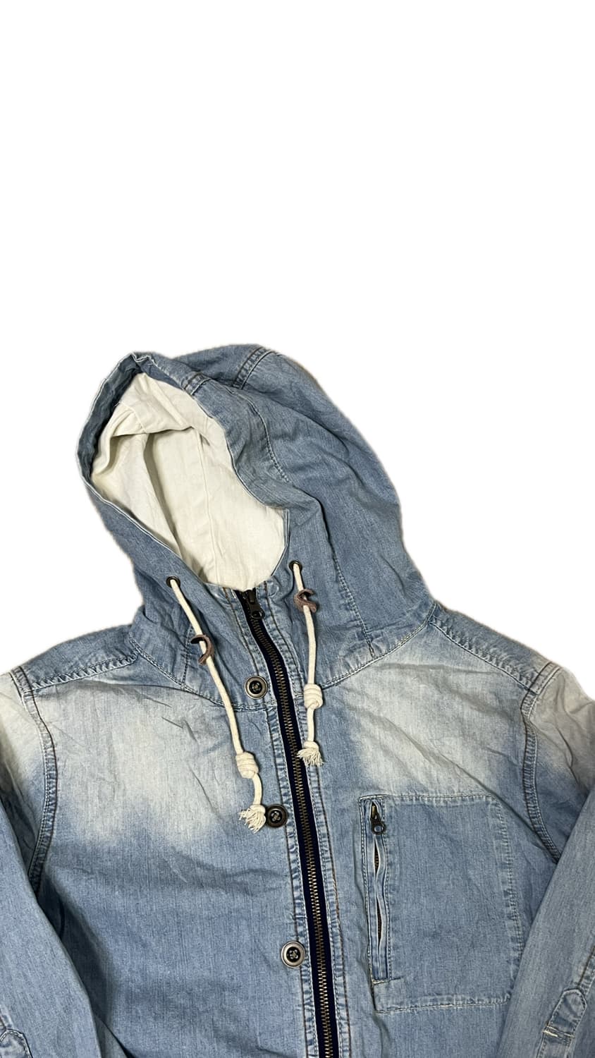 Native lounge 연청 워싱 후드 셔츠 상품이미지7