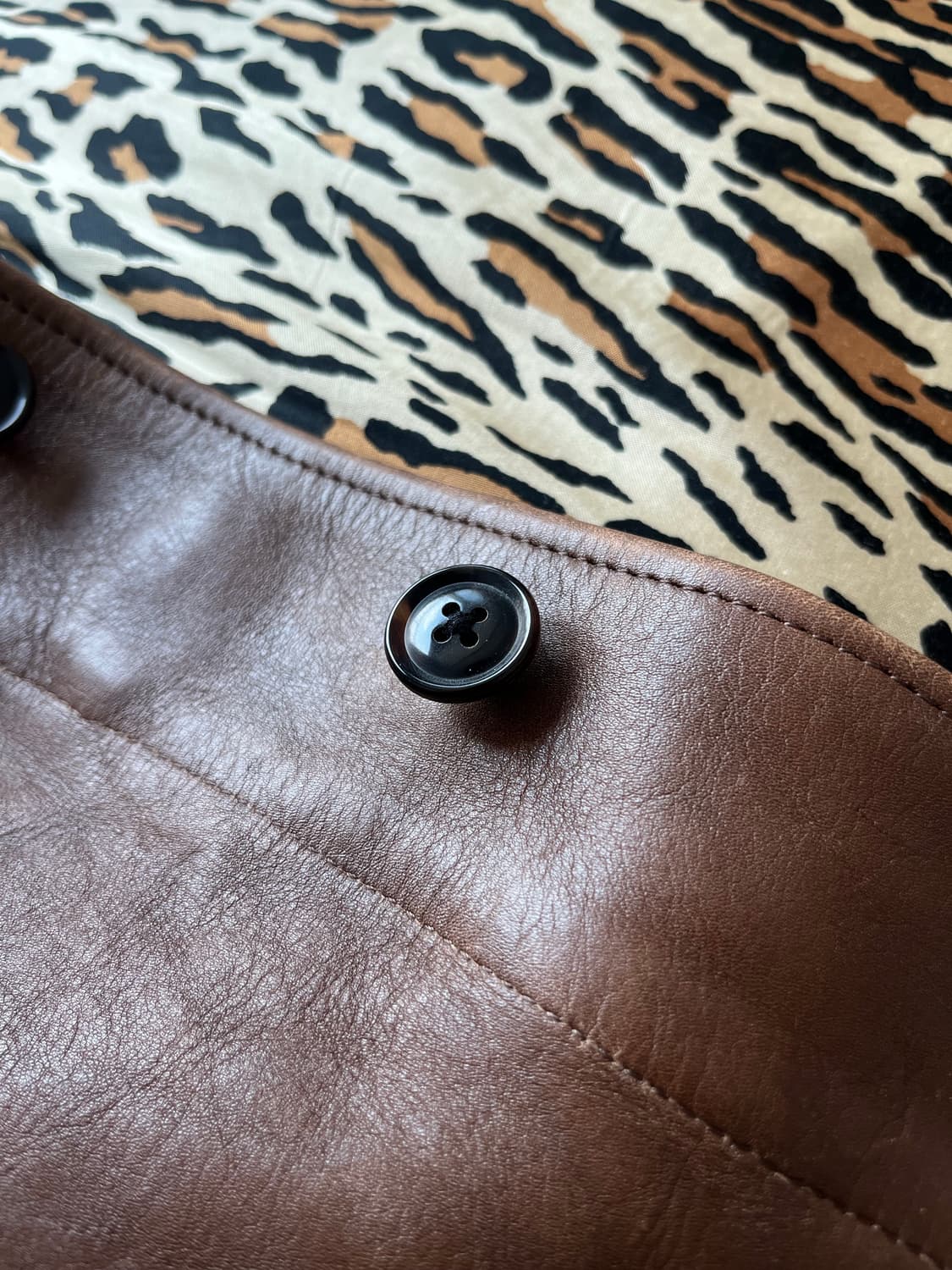 와코마리아 코삭자켓 카우하이드 브라운 L사이즈 상품이미지6