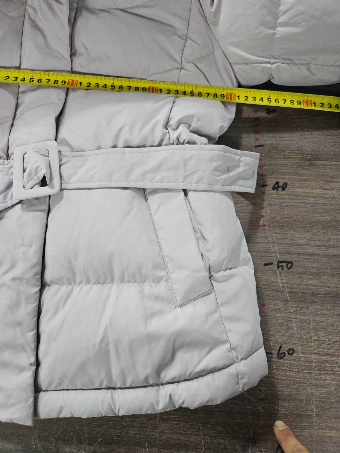 쉬즈미스] 폭스 퍼 벨티드 덕다운 패딩  55 후두일체 상품이미지9