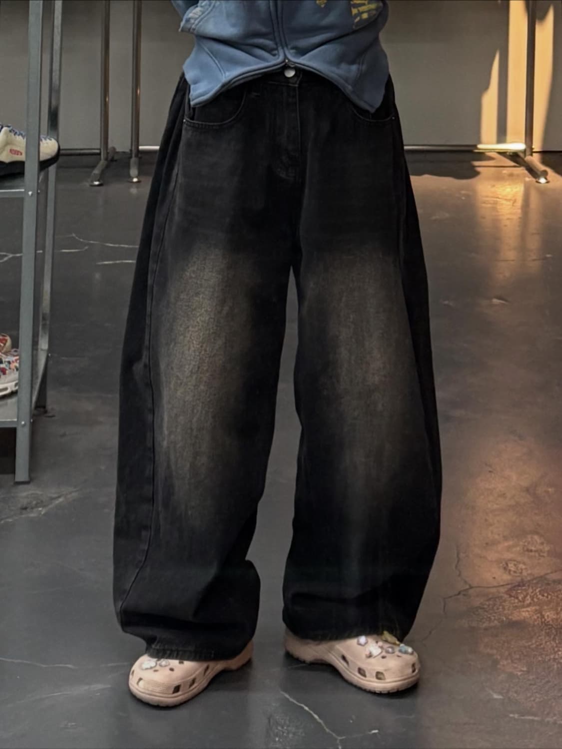 에스빈 와이드 빈티지 워싱 팬츠 A3447 상품이미지1