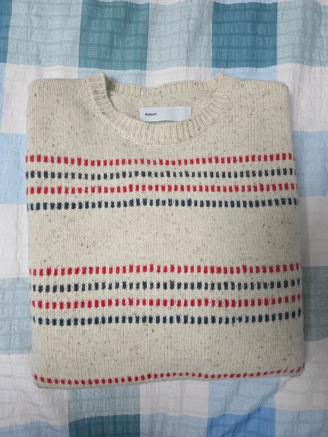 [M]Adsum Flecks Sweater Square Stripe 니트 상품이미지1