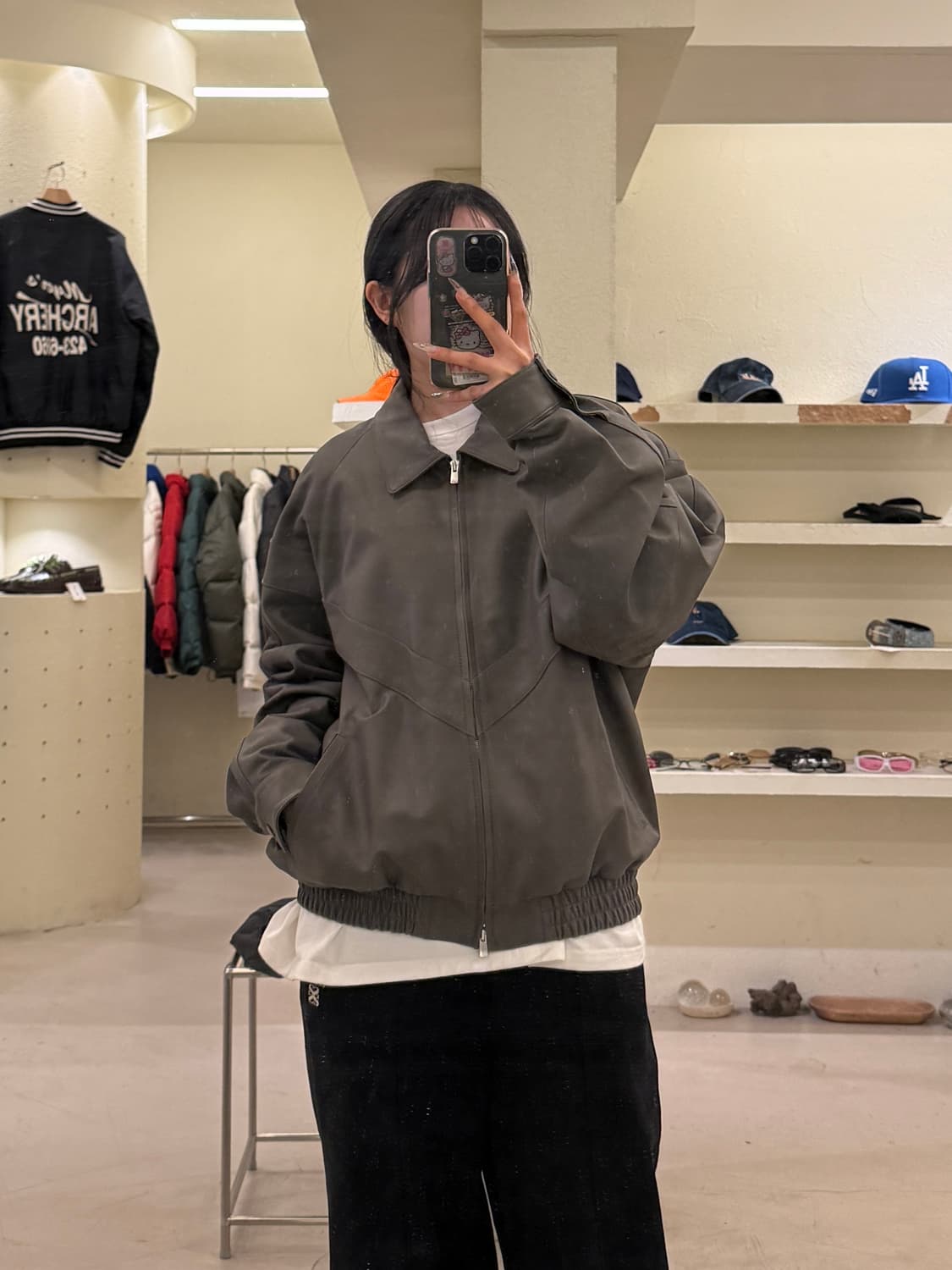 I AM I 레더 블루종 자켓 U1004 상품이미지1