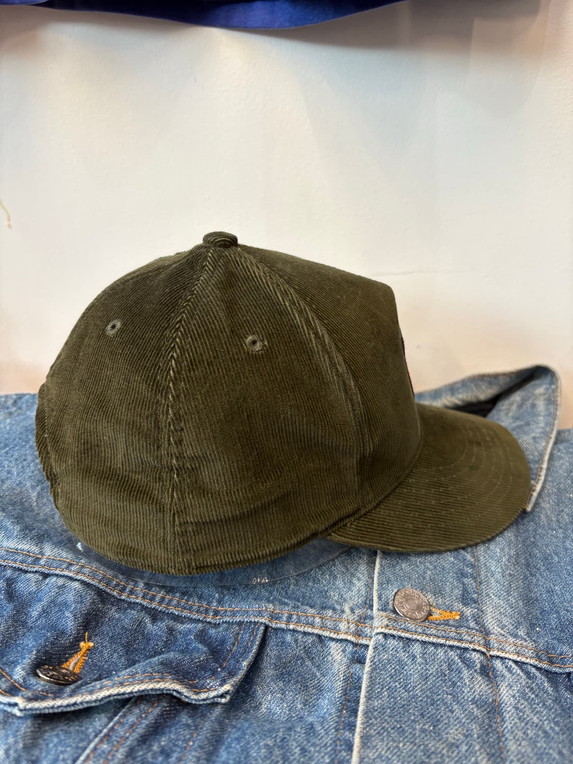 칼리 CALEE 올리브 코듀로이 빈티지 캡 상품이미지4