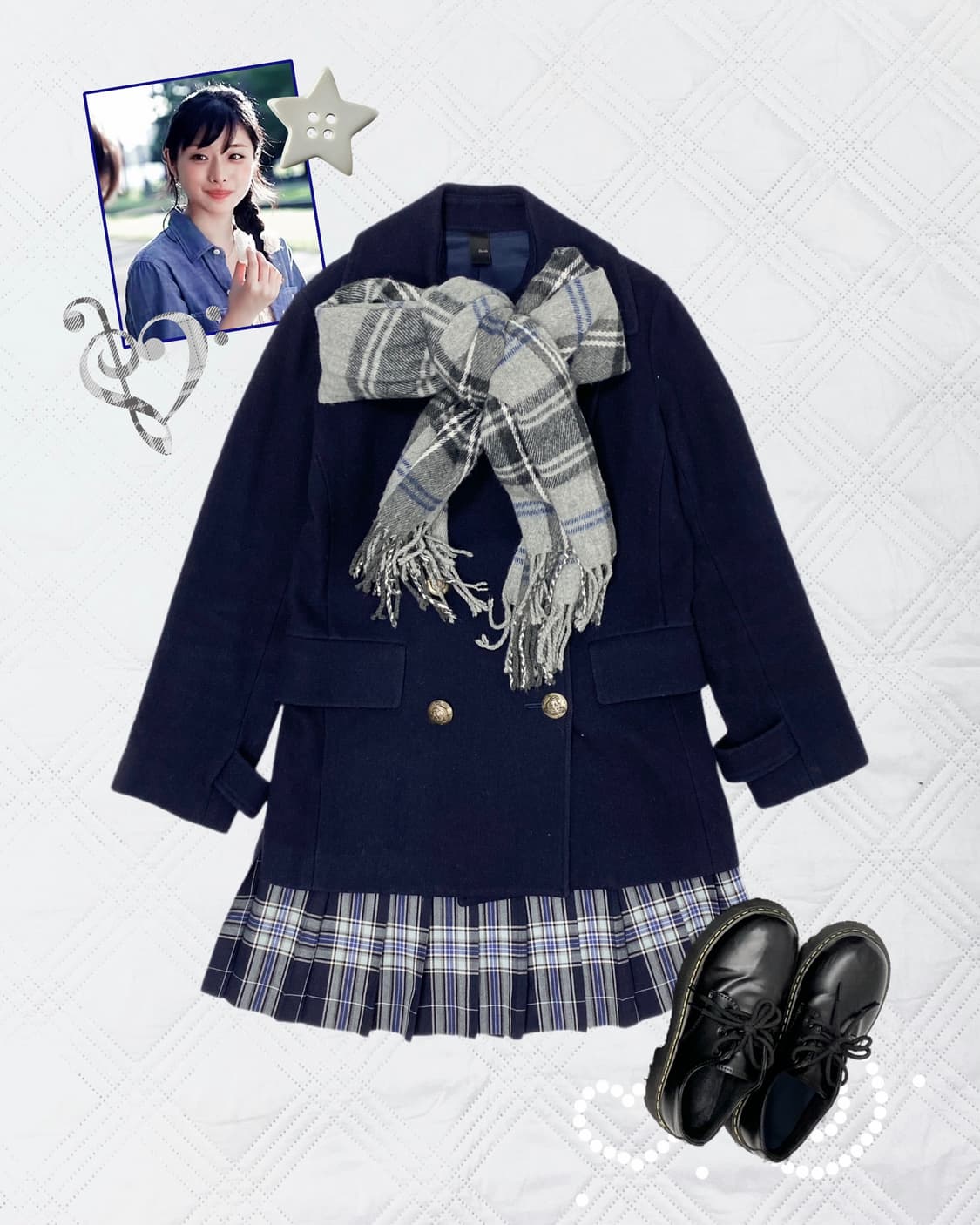 ꒰ঌ 네이비 니혼진 도쿄걸 코트 ໒꒱ 상품이미지1