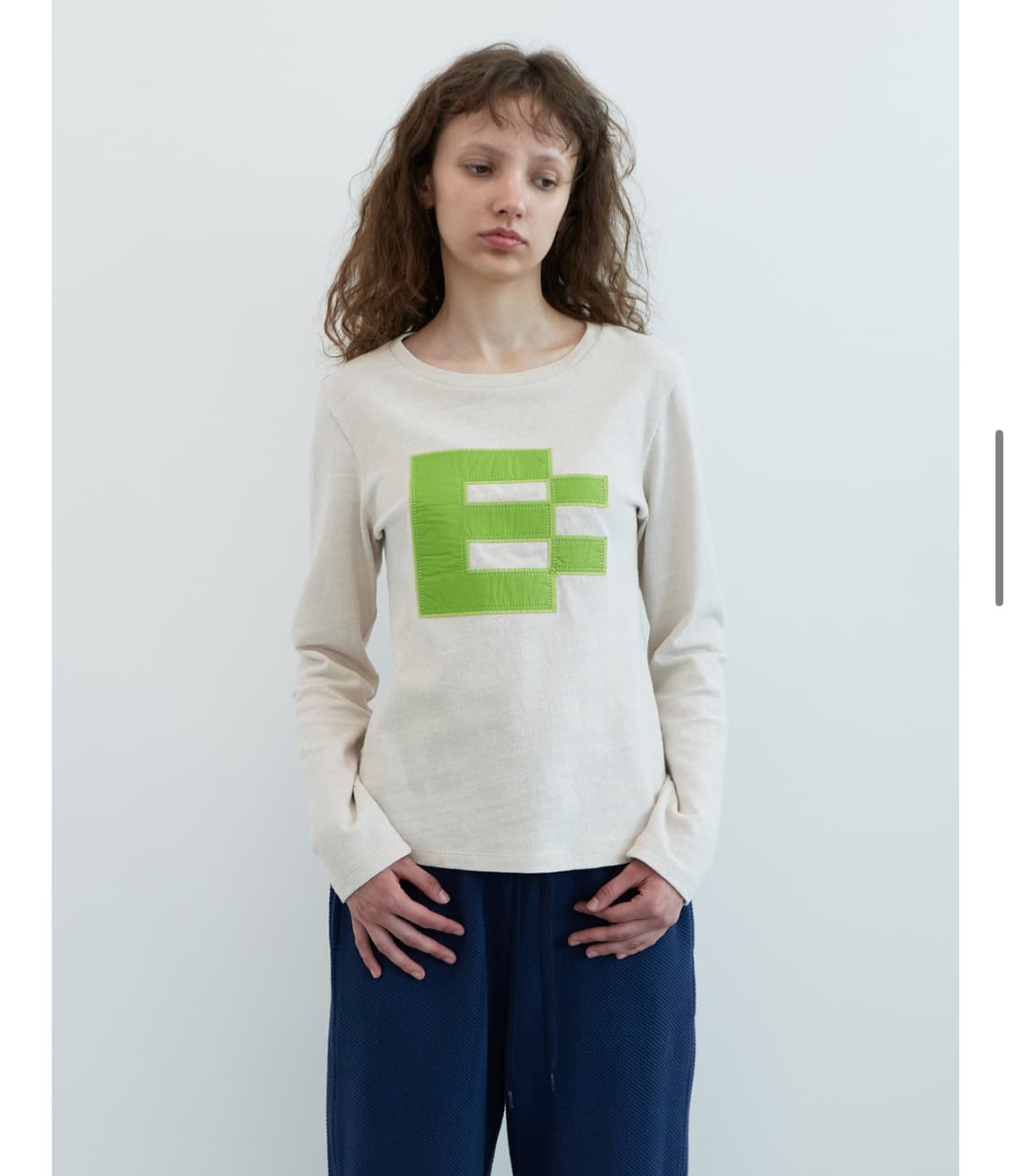엔조블루스 더블 패치 롱슬리브 베이지 상품이미지1