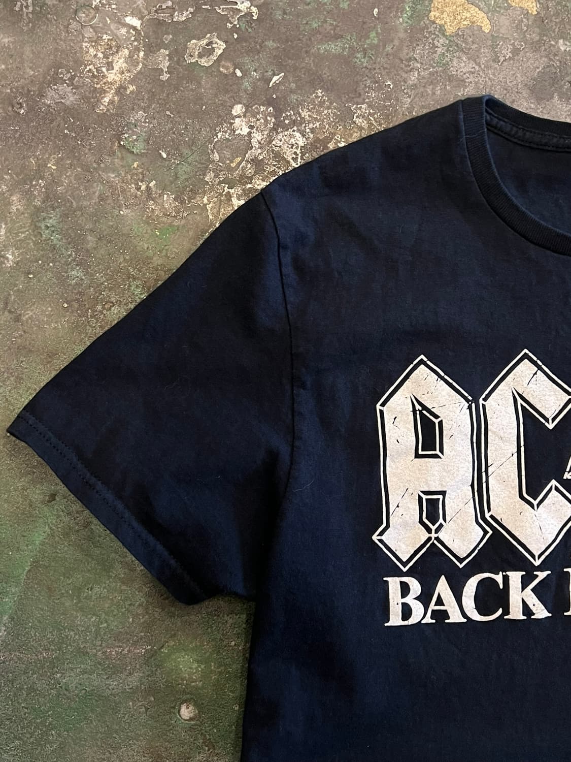 [M] ACDC Back in Black 블랙 빈티지 밴드티 상품이미지3