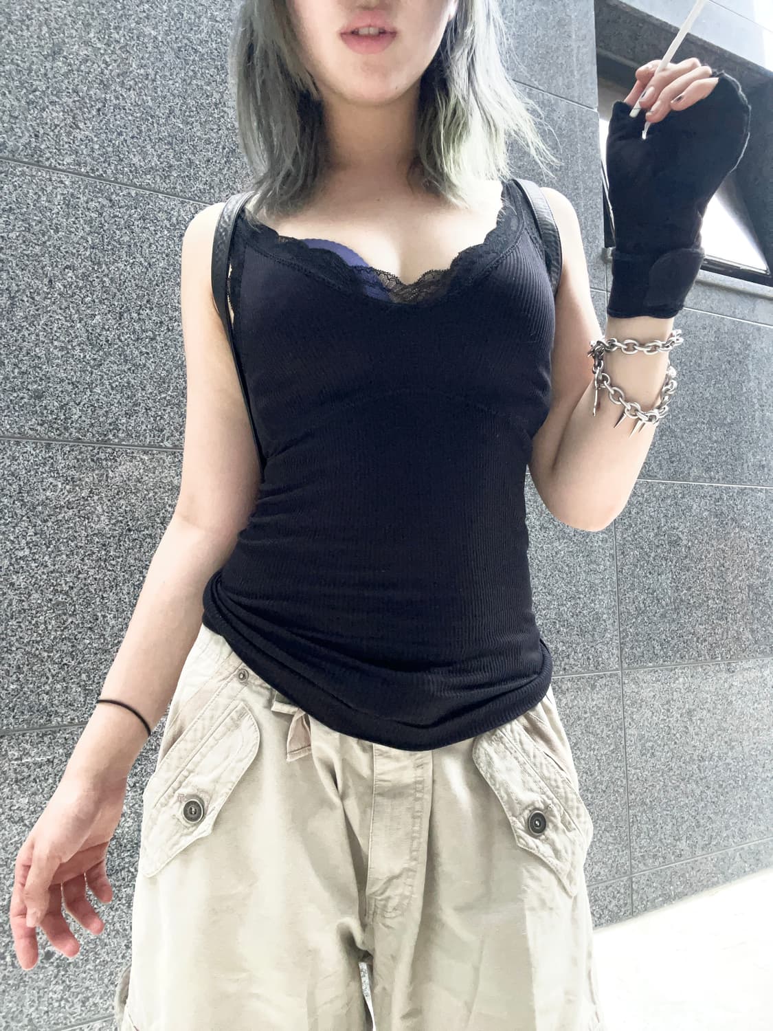 black lace sleeveless 상품이미지2