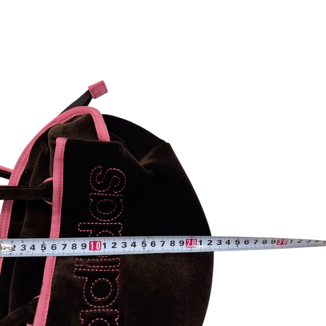 아디다스 빈티지 희귀 벨로아 벨벳 초콜릿 브라운 핑크 미니백 Y2K 가방 상품이미지10