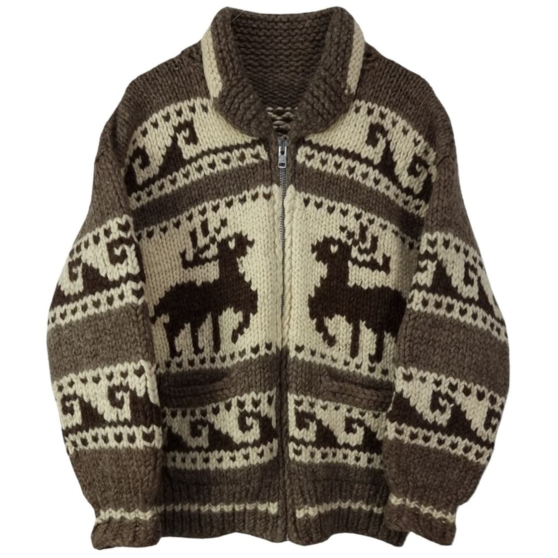 [캐나다 빈티지] 헤비 울 에스닉 코위찬 가디건 P01312 상품이미지2