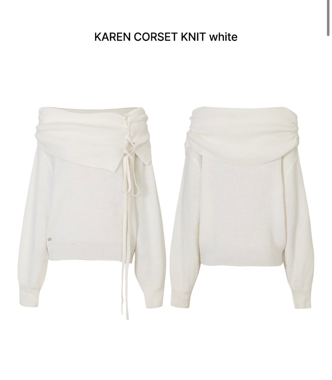 페인오어플레져 카렌 코르셋 니트 화이트 상품이미지2