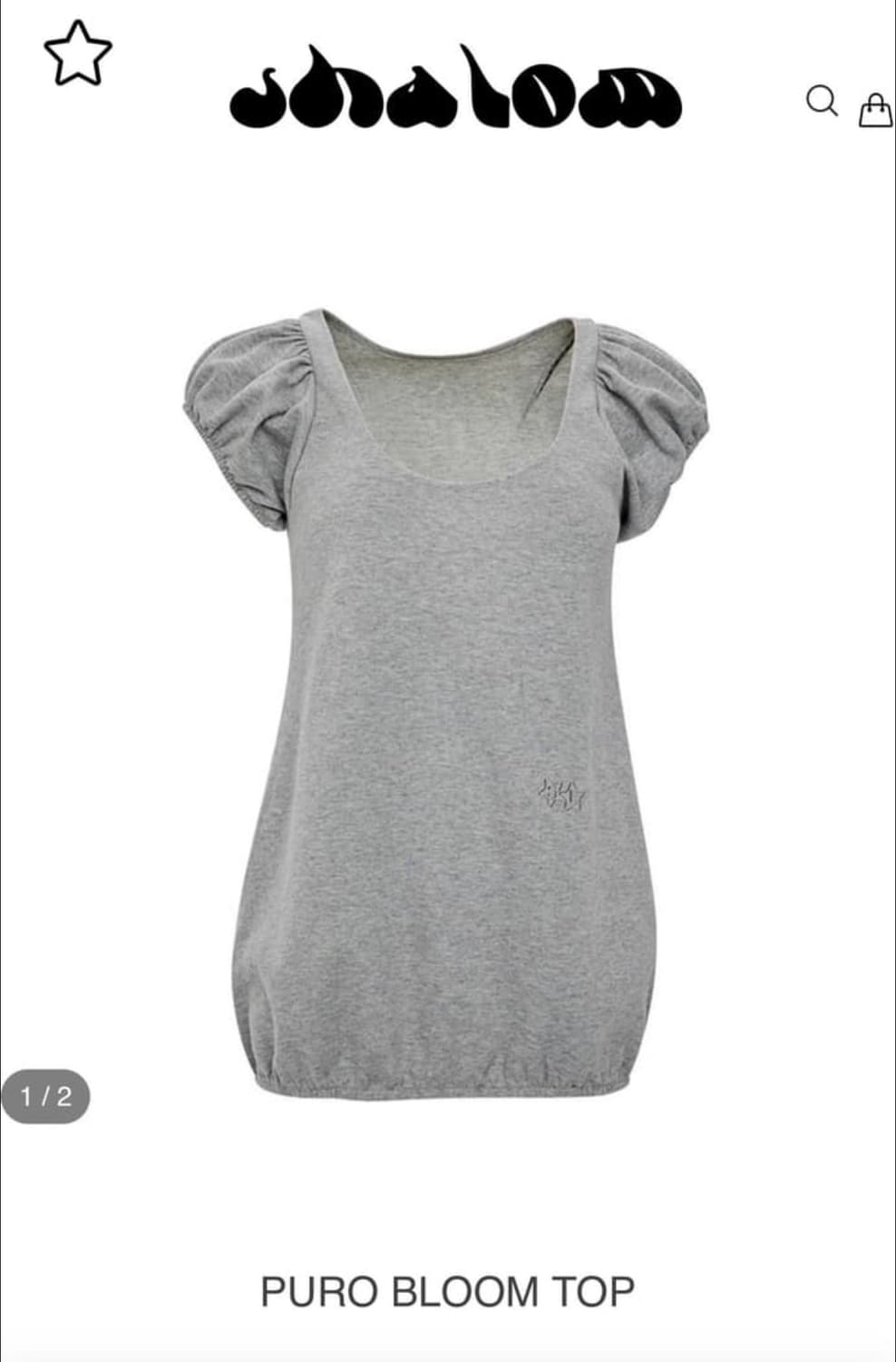 샬롬클럽 블룸탑 그레이  상품이미지1