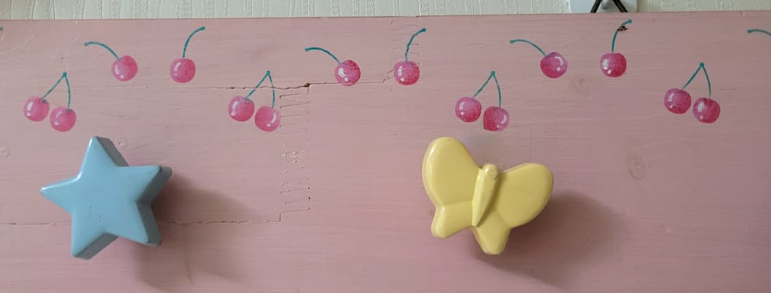 [Handmade] 아카시아 원목, 빈티지 무드 포크아트 헹거 🎨🍒 상품이미지5