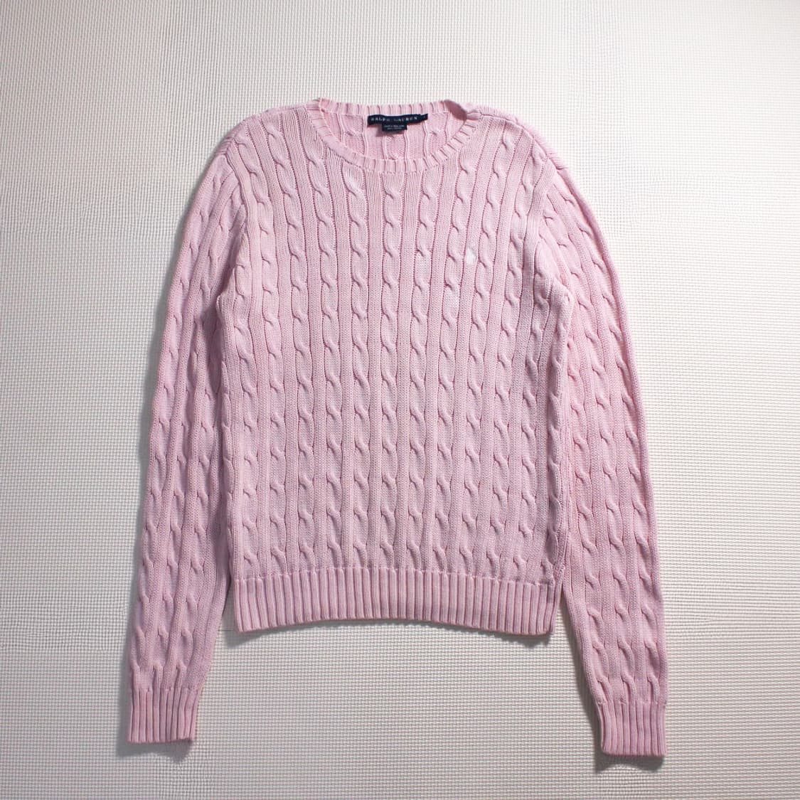Polo 폴로 랄프로렌 핑크 케이블 니트 상품이미지1