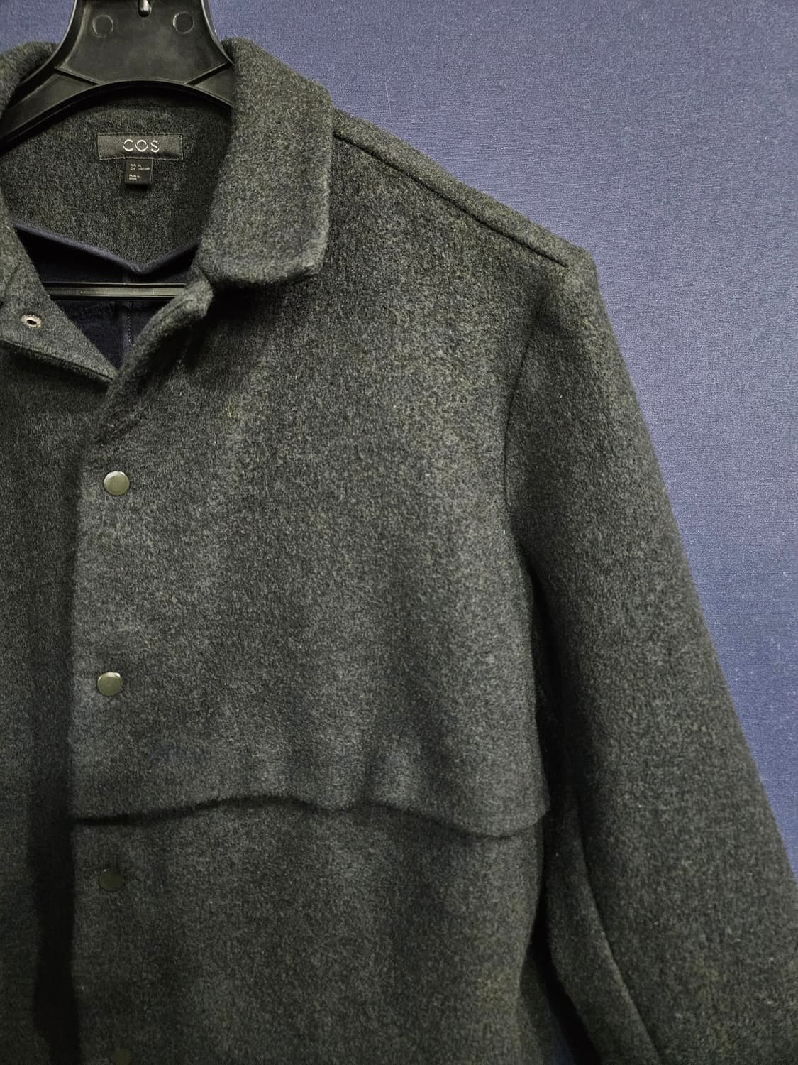 코스 블랙그린 남성 세미오버핏 95 모직자켓  상품이미지4