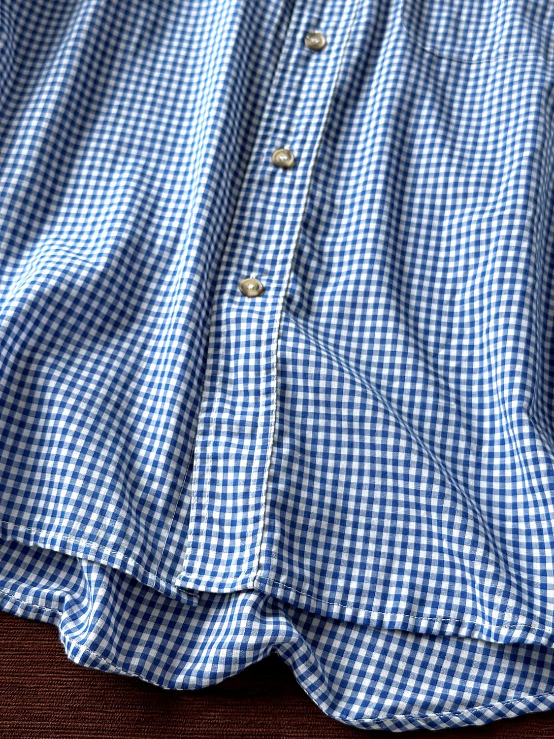 Light fabric gingham check H/S shirt 상품이미지3