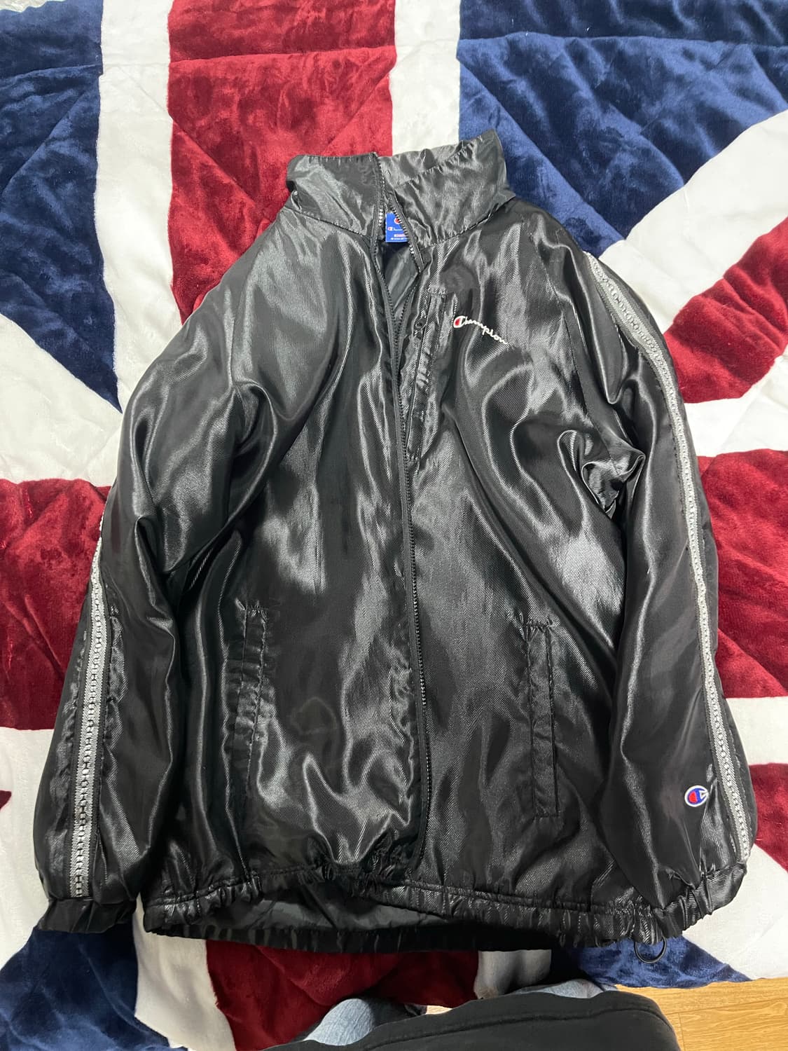 챔피온 블랙 누빔 퀼팅 자켓 상품이미지2