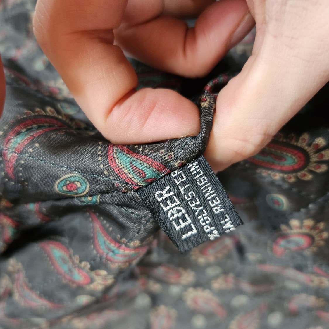 미스티하버(Mysti Harbor) 빈티지 가죽 노르딕 블럭 점퍼  상품이미지8