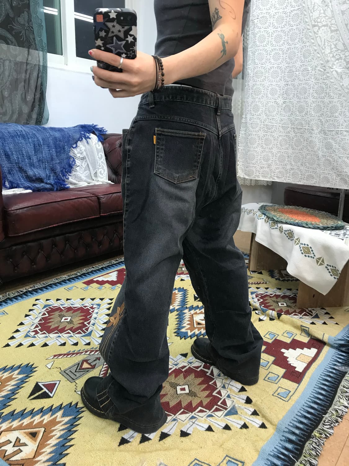 스판 자수 부츠컷 데님팬츠  상품이미지2