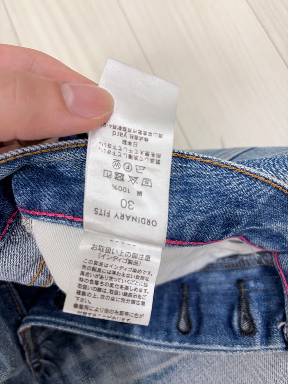 오디너리핏츠 5포켓 앵클진 워시드 인디고, 데님팬츠 30사이즈 상품이미지5