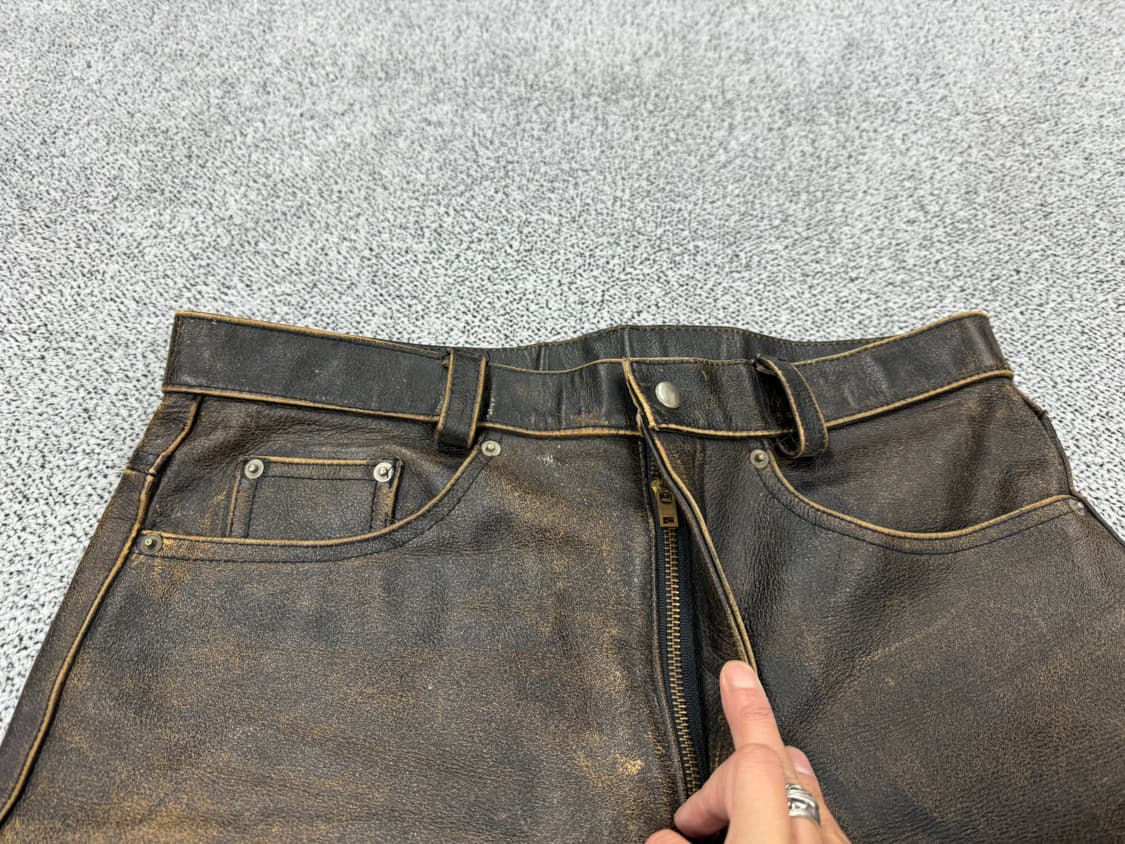 90s 리얼레더 팬츠 상품이미지3