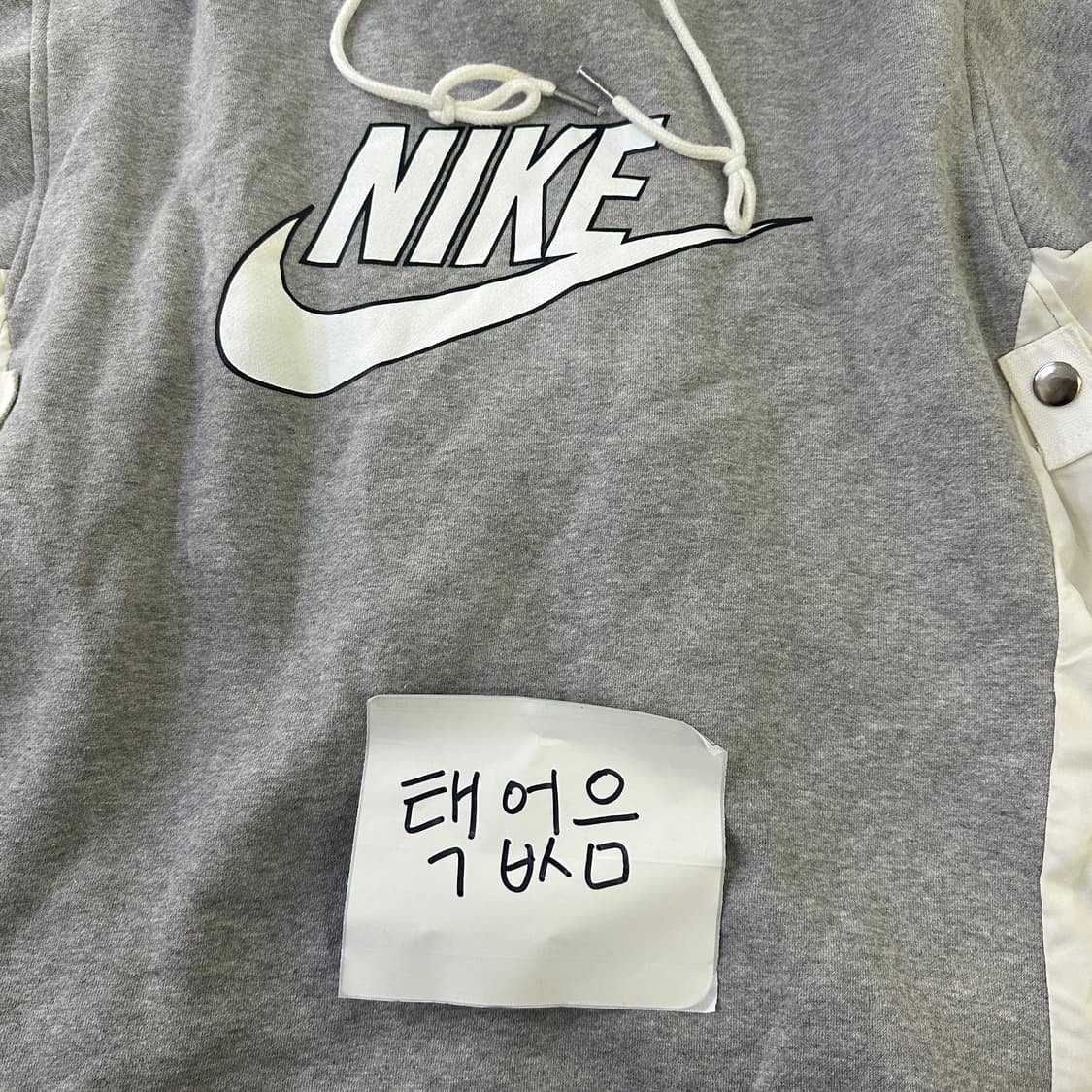 M 나이키 배색 후드티 0403D 상품이미지3