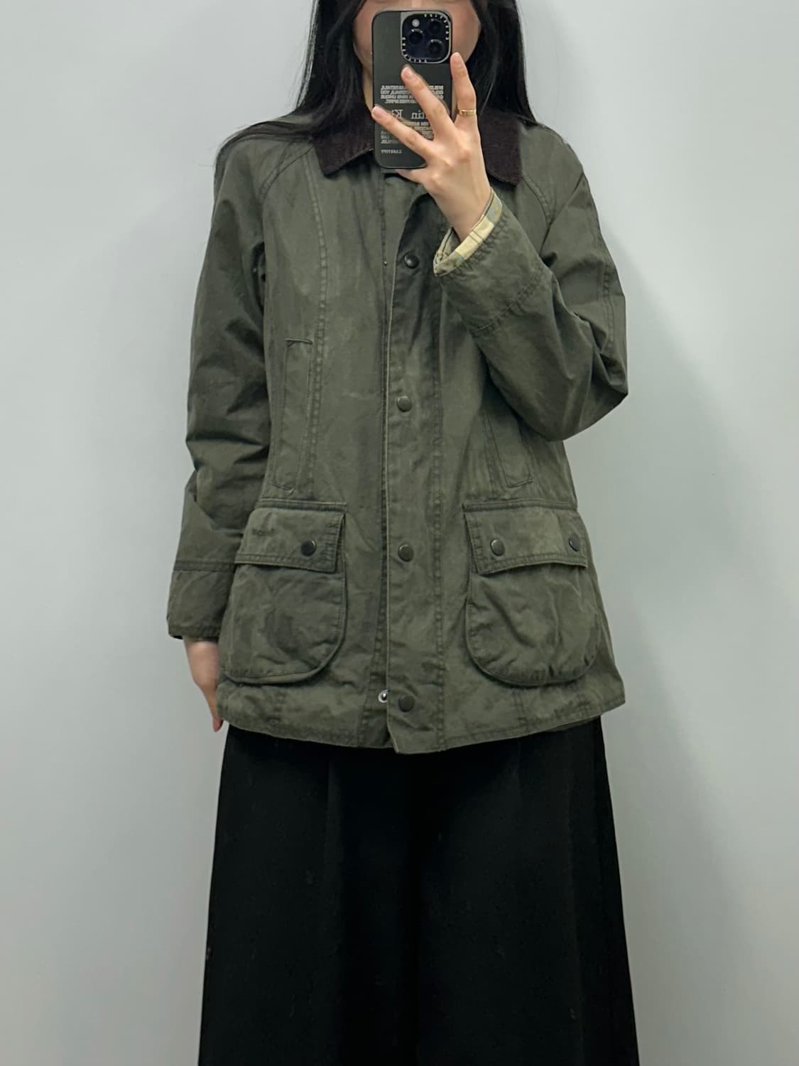 바버 코듀로이 카라 비데일 왁스 자켓  상품이미지1