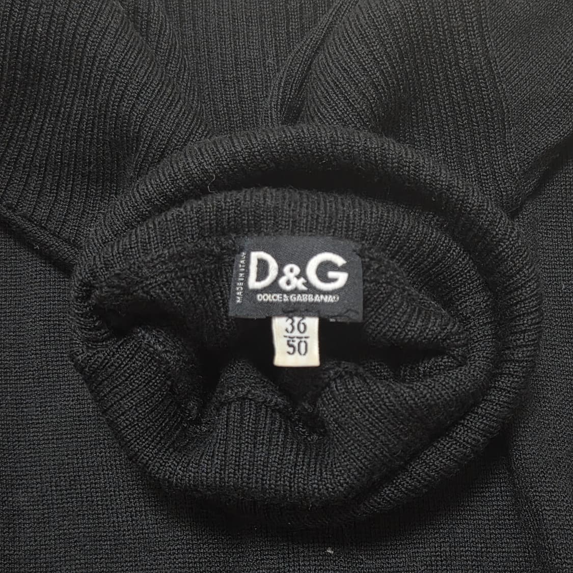 Dolce & Gabbana 돌체앤가바나 블랙 아크릴 울 터틀넥 니트  상품이미지4