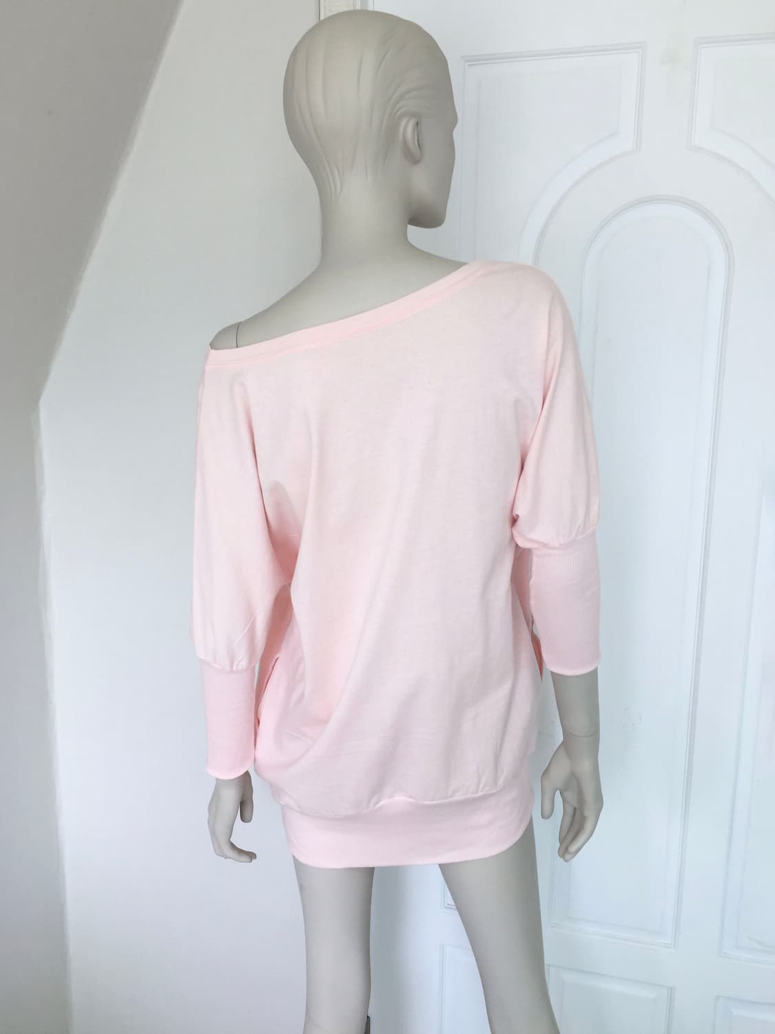 Baby Pink Wide Neck Mini Dress 상품이미지6