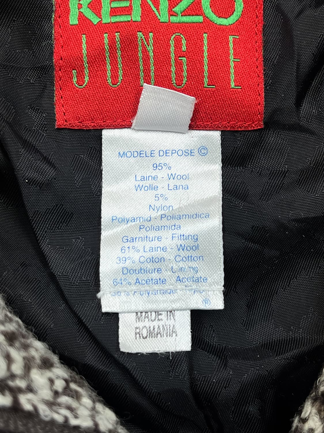 겐조 90's 겐조 정글 트위드 울 자켓 상품이미지6