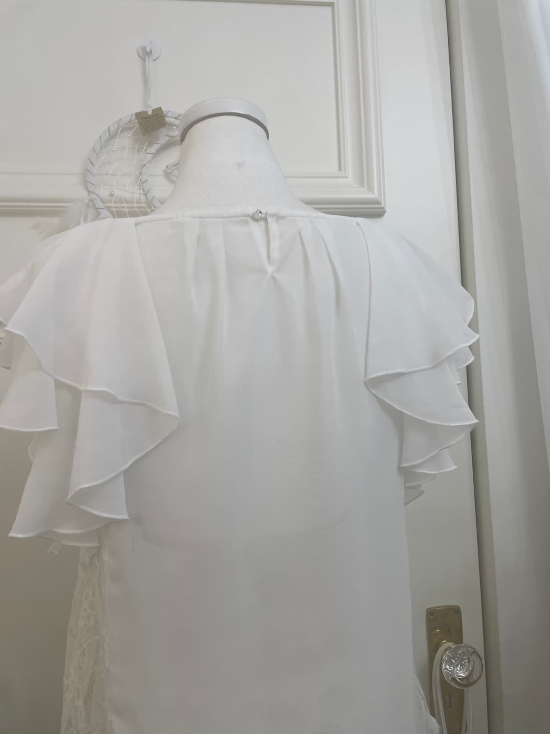 white ruffle side lace fairy blouse 상품이미지6