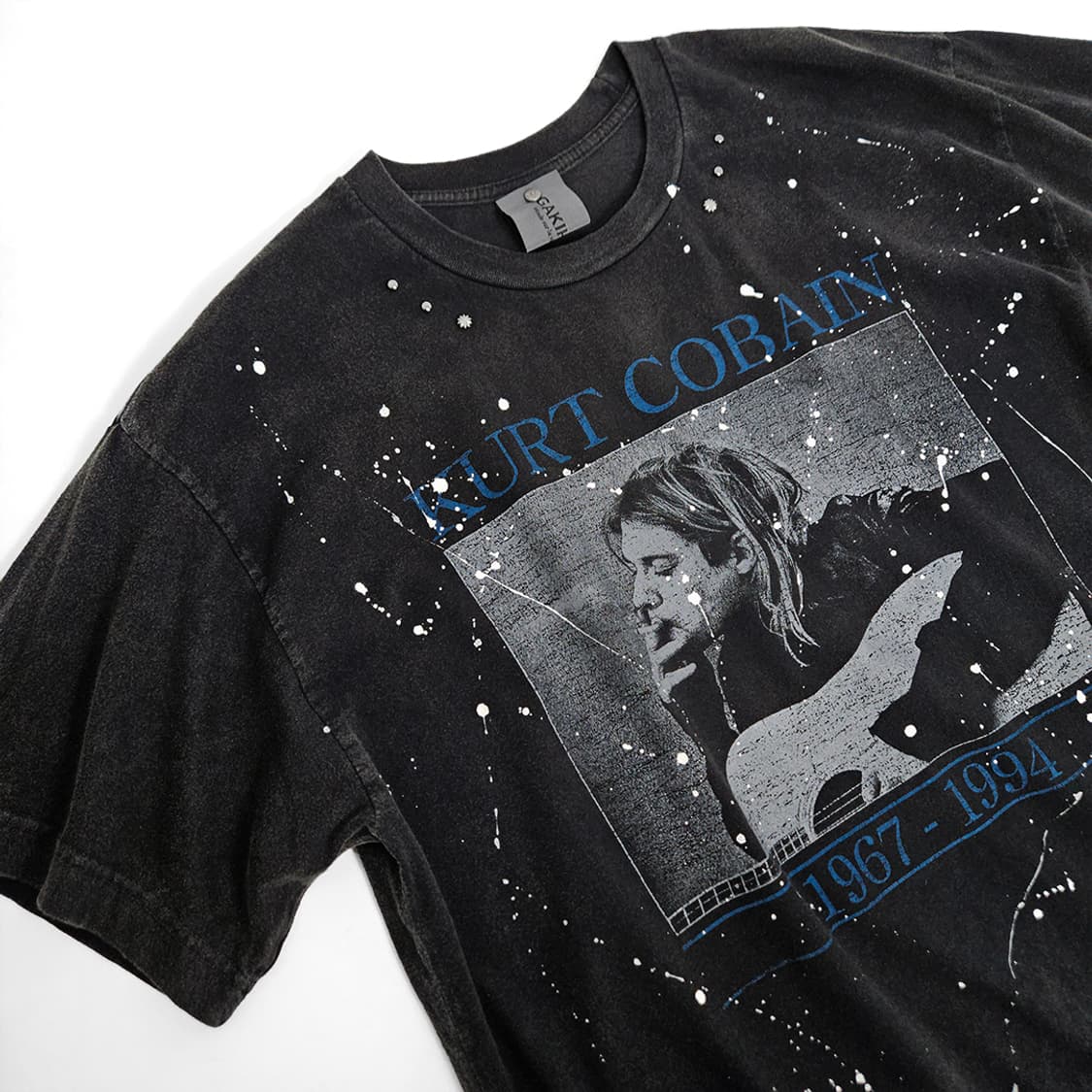 Kurt 코베인 펑크 페인팅 티셔츠 (dark gray) 상품이미지4