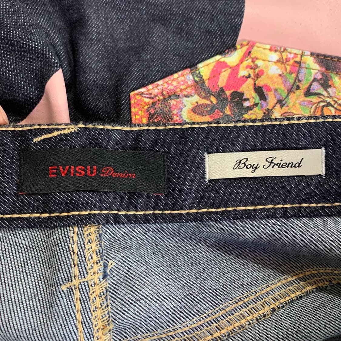 에비수 진청 아카이브 백프린팅 데님 팬츠 상품이미지7