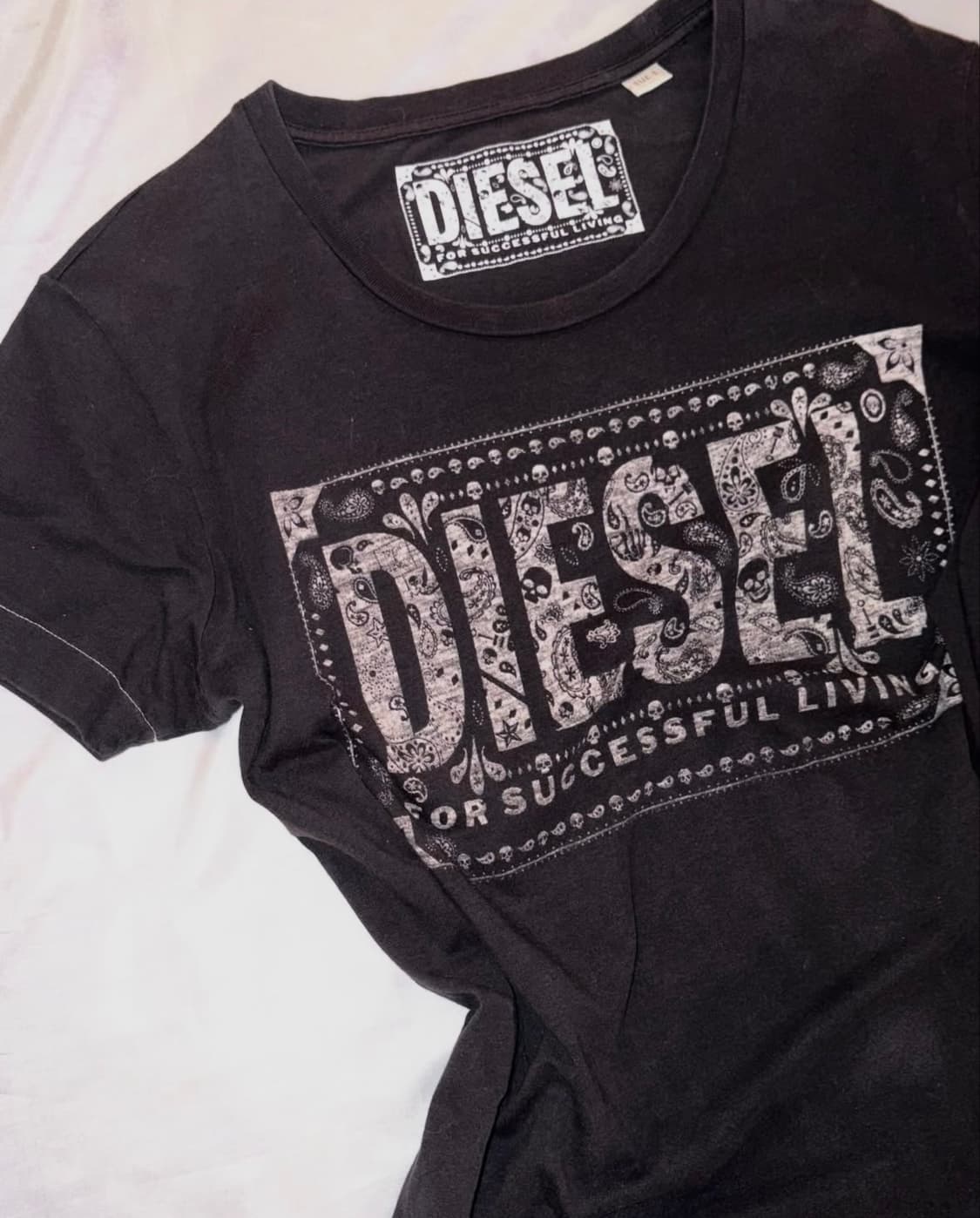 디젤 반팔 티셔츠 DIESEL Paisley Short Sleeve 상품이미지3