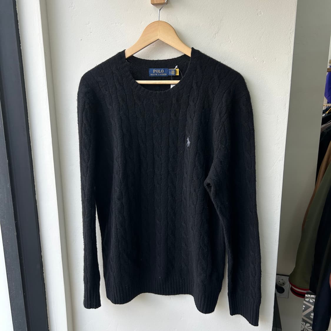 16262 - 폴로 랄프로렌 블랙 케이블 울 니트 (울 90% 캐시미어  상품이미지2