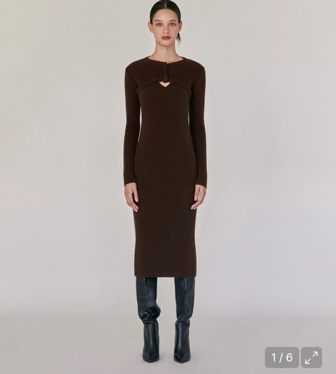 디어리쉬 니트 볼레로&슬리브리스 원피스 세트 55 (구매가 23만) 상품이미지1