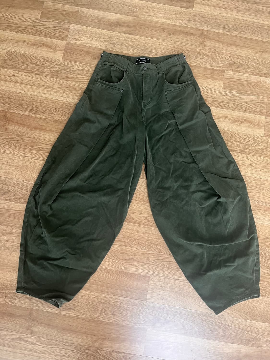 아이돈워너셀 카키 벌룬 팬츠 상품이미지3