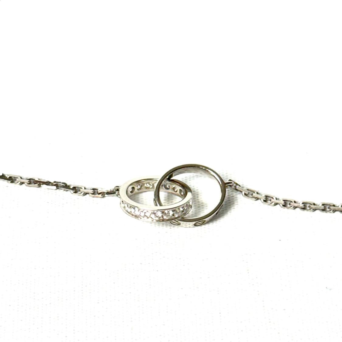 [S급] 까르띠에 18K화이트골드 베이비 러브 네크리스 목걸이 상품이미지7