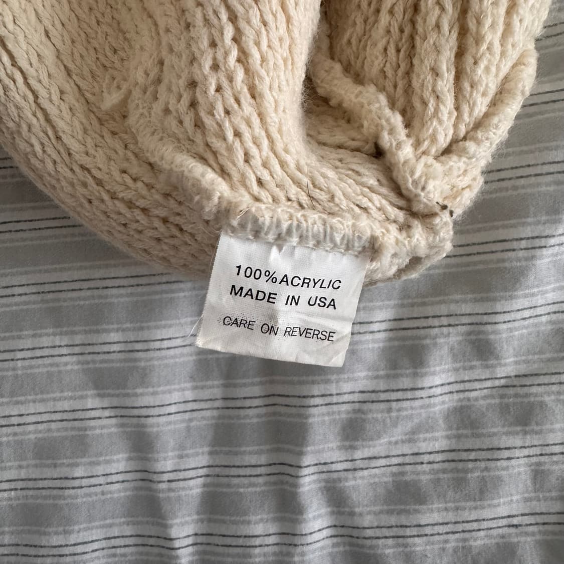 90's STUSSY LINE KNIT BEANIE 상품이미지3