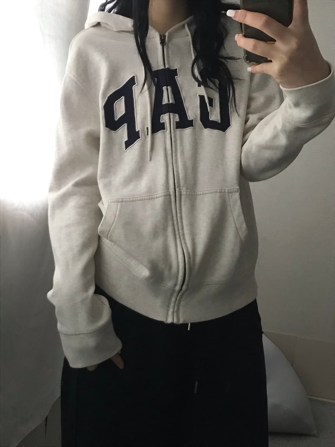 갭 오트밀 후드집업 상품이미지5