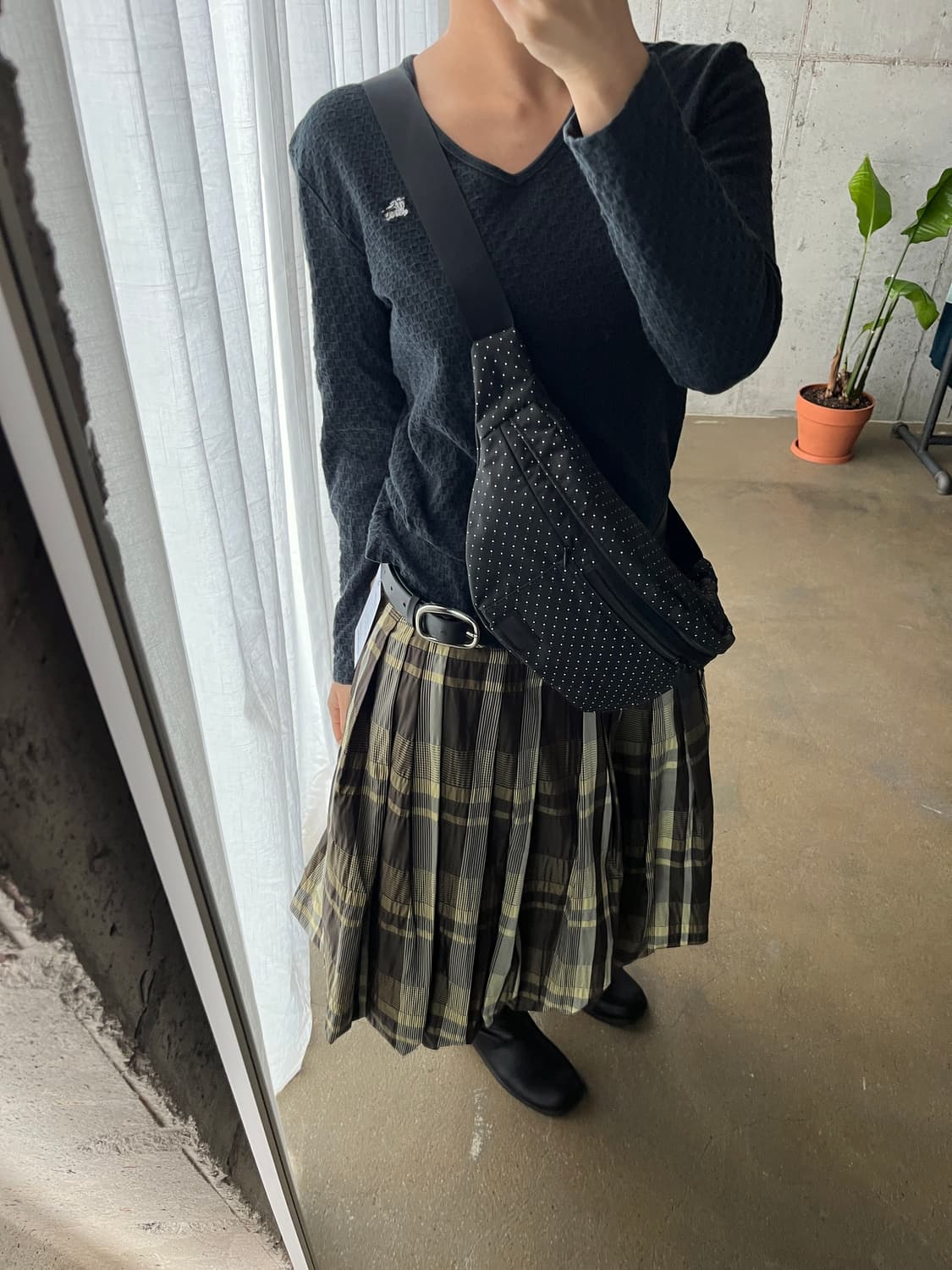 Porter 포터 도트 웨이스트백 블랙 상품이미지2