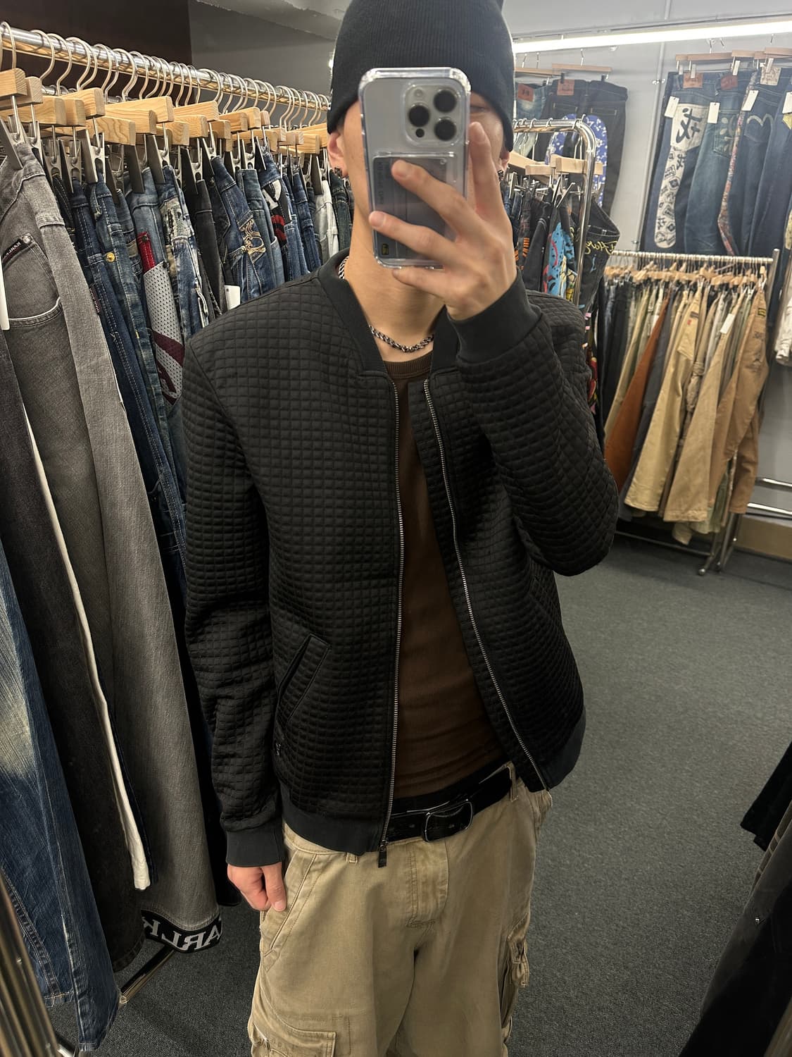 베르사체 블랙 블루종 자켓 상품이미지1