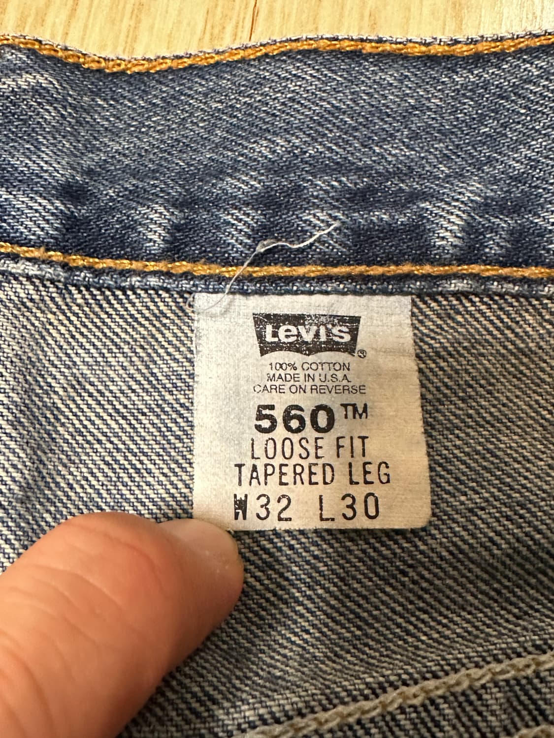 리바이스 560 데님 청바지 Made in USA 상품이미지4